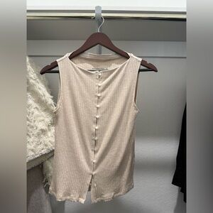 Abercrombie & Fitch Cream Ribbed Top size XS